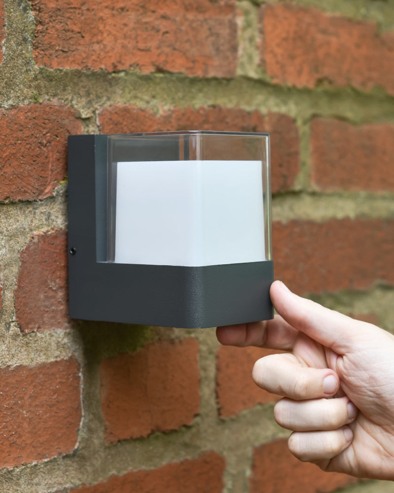 Life size scale of the LED wall light
