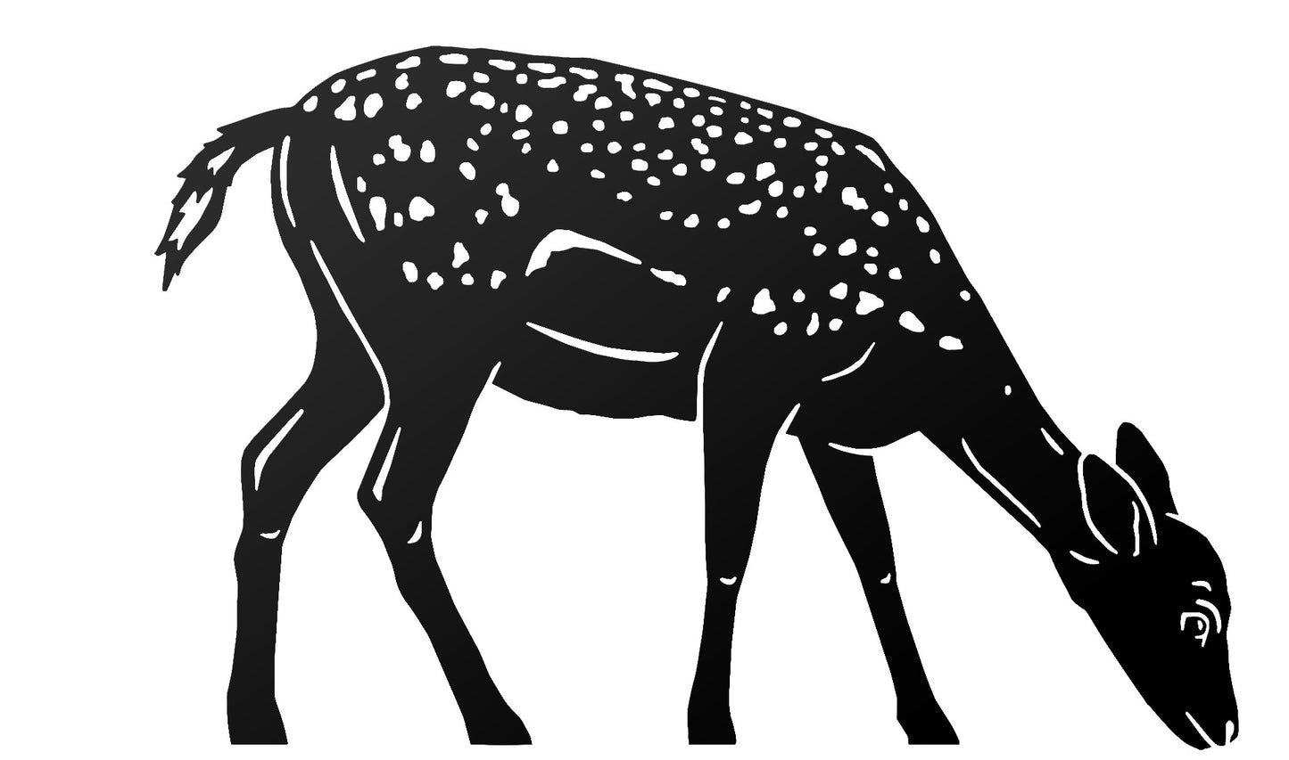 Fallow Fawn Garden Sheet Steel Silhouette