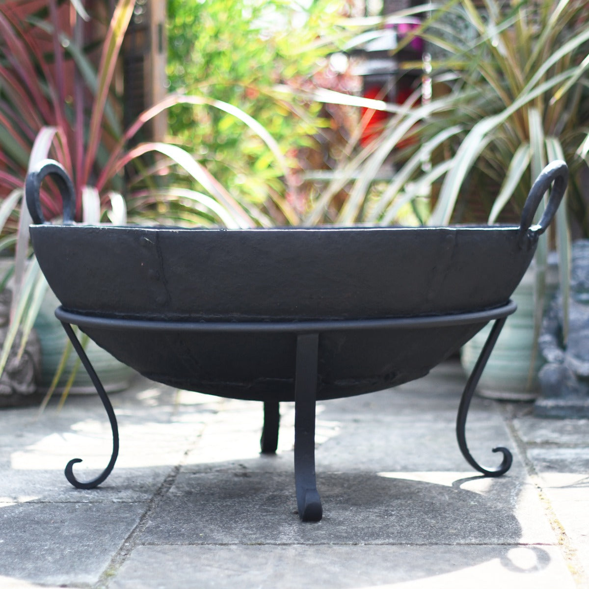 80cm Diameter Wrought Iron Kadai Fire Bowl