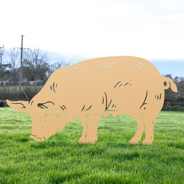 Female Pig Sheet Garden Steel Silhouette - Various Colours