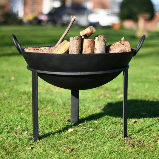 
"Agni" Iron Kadai Fire Bowl in Situ in the Garden