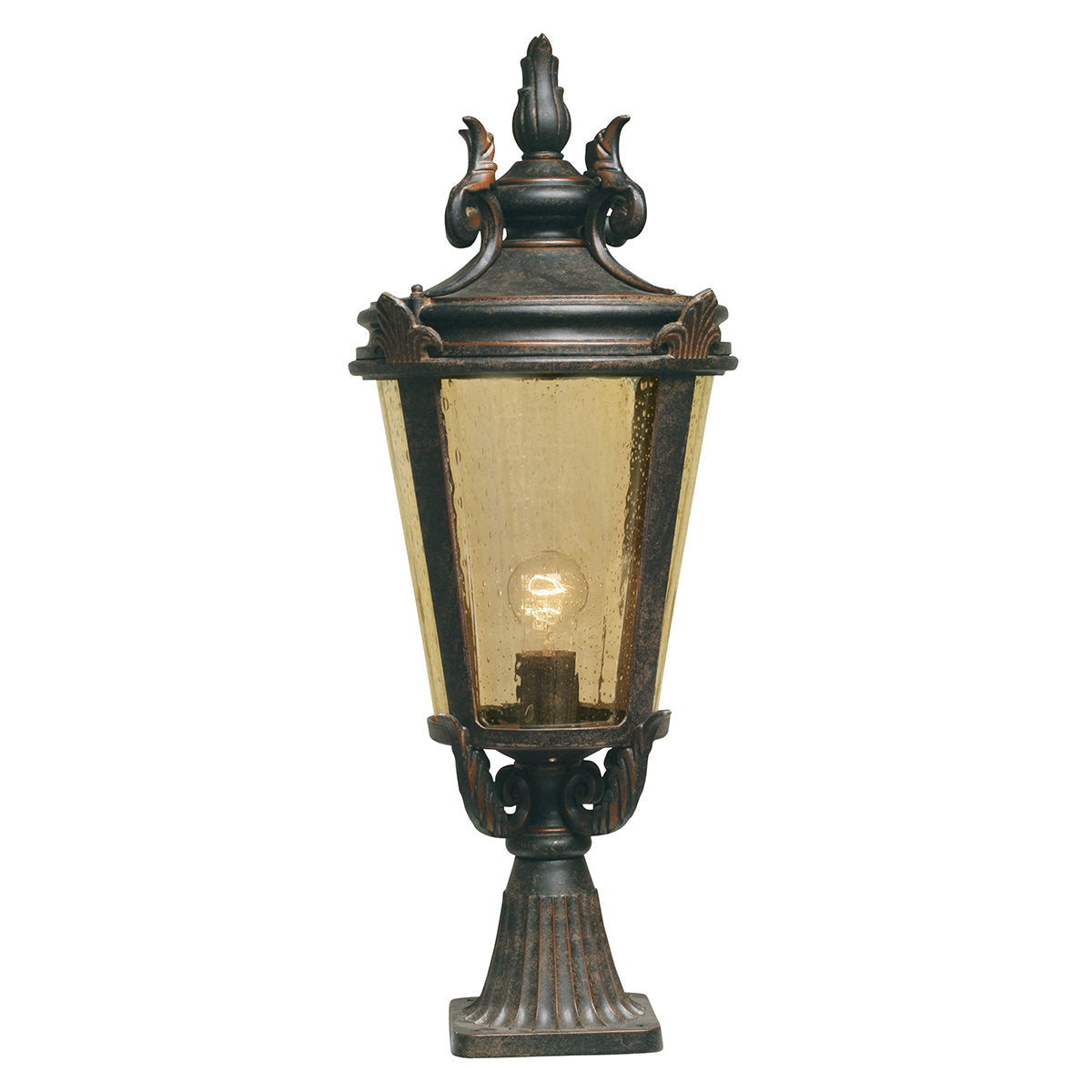 Fleur de Lys Inspired Pillar Lantern