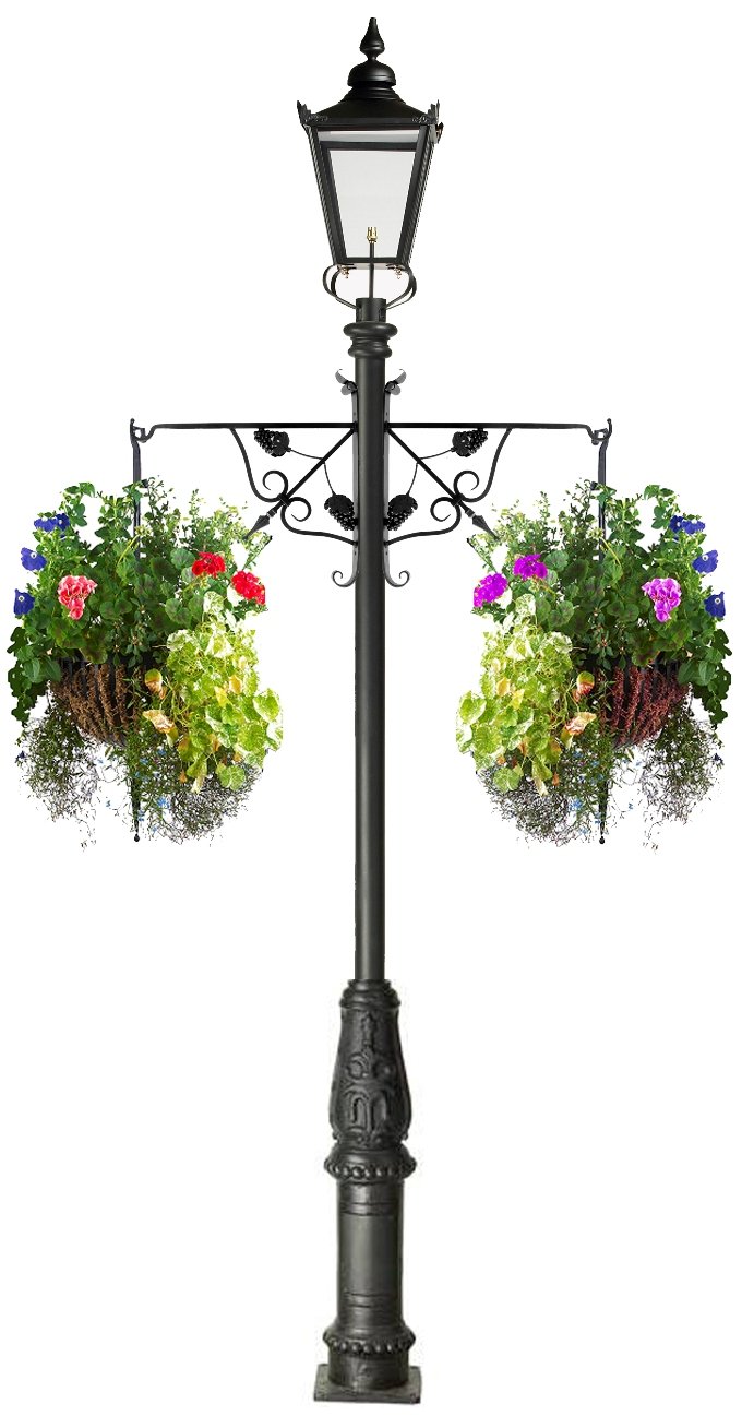 Flower basket post
