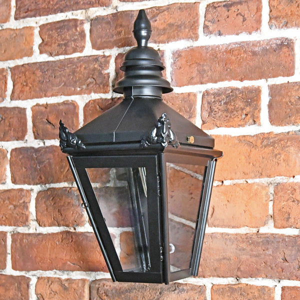 Flush Fitting Black Kensington Wall Lantern