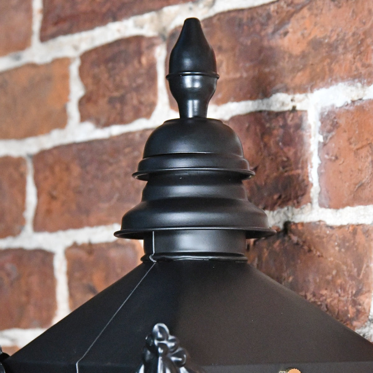 Flush Fitting Black Kensington Wall Lantern