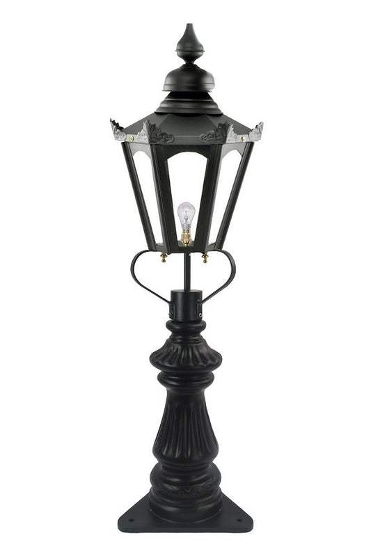 'Orleigh' Hexagonal Black Pillar Light
