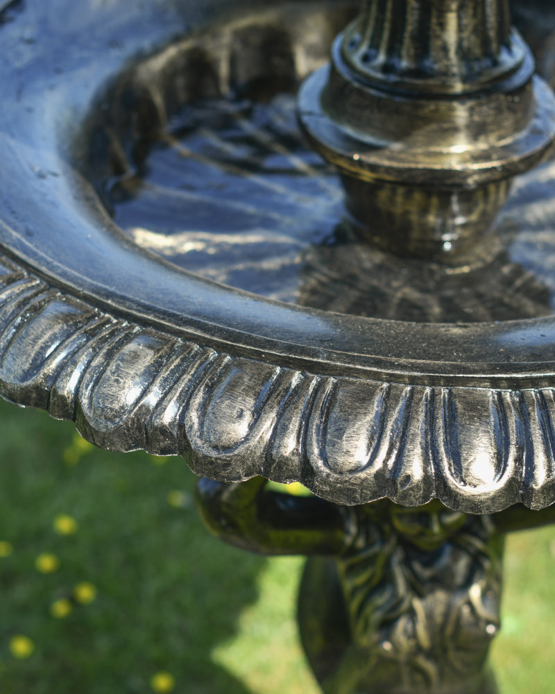 View of the ornate detailing on the bowl edge