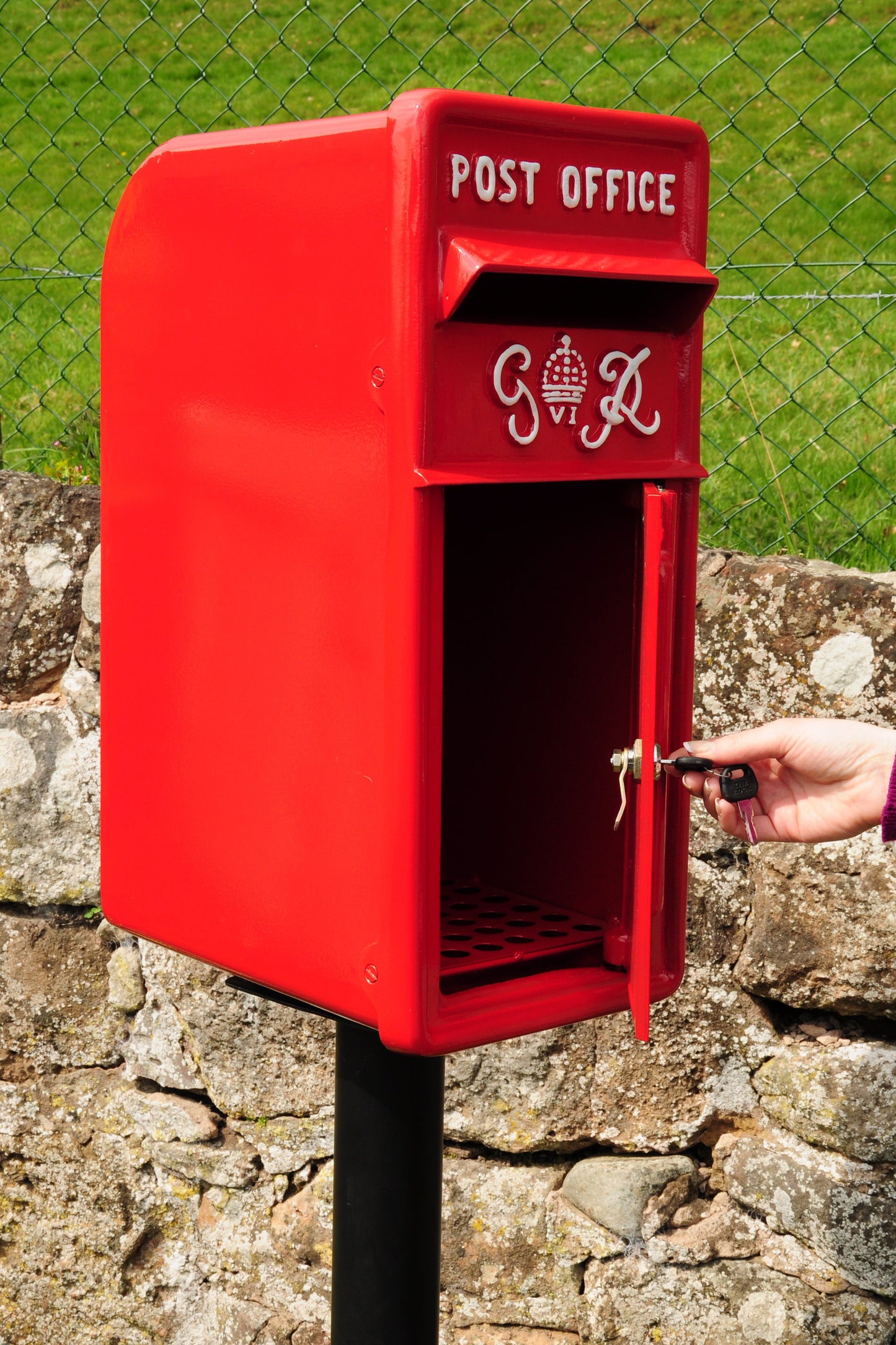 King George Rex Red Post Box