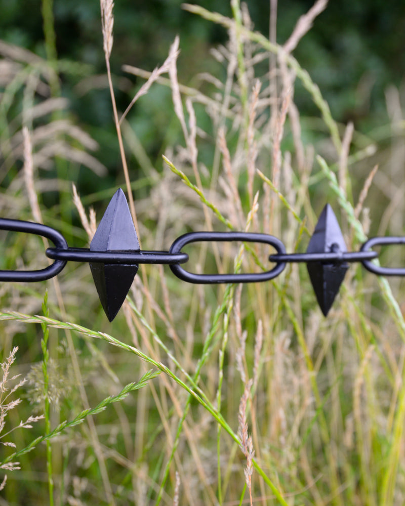 Close up of the diamond spikes