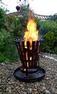 Galvanised black log burner