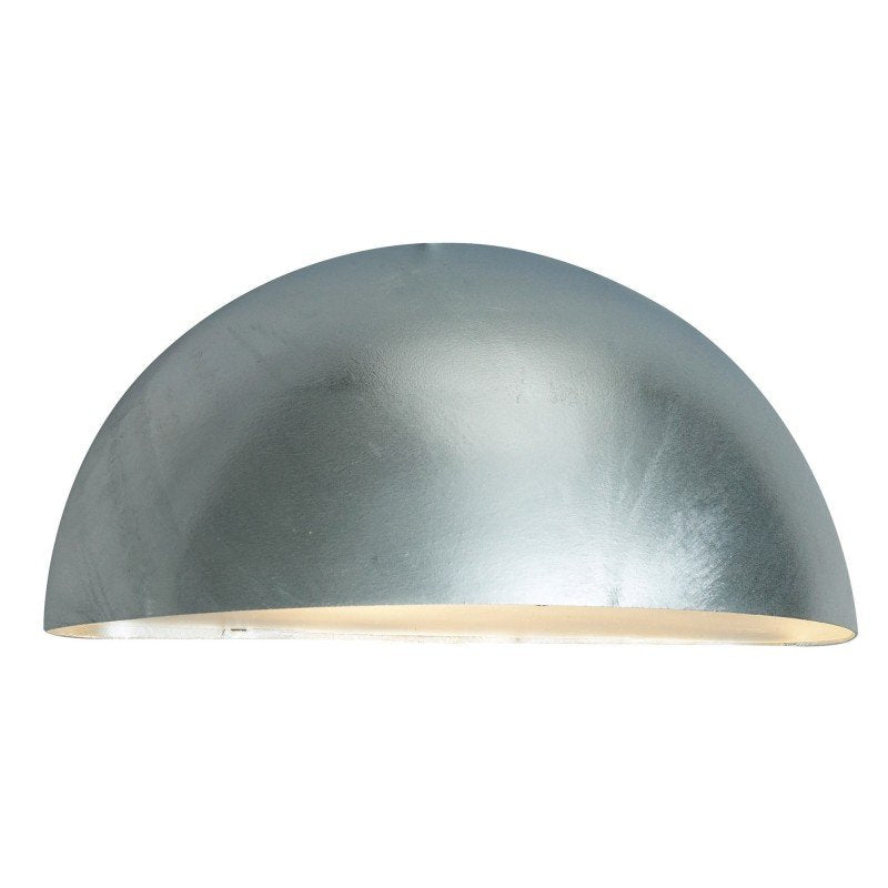 Galvanised Crescent Shaped Steel Wall Light
