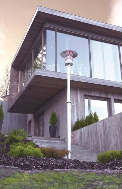 Galvanised Steel Modern Lamp Post - thumbnail