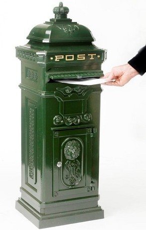 'The Lincoln' Black Freestanding Pillar Box