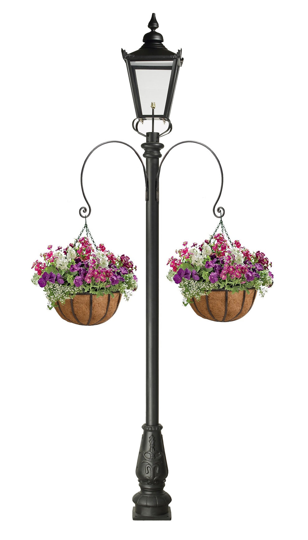 Pretty Lamp Posts Garden Lamp Post with Hanging Baskets and Brackets โ English Lamp Posts