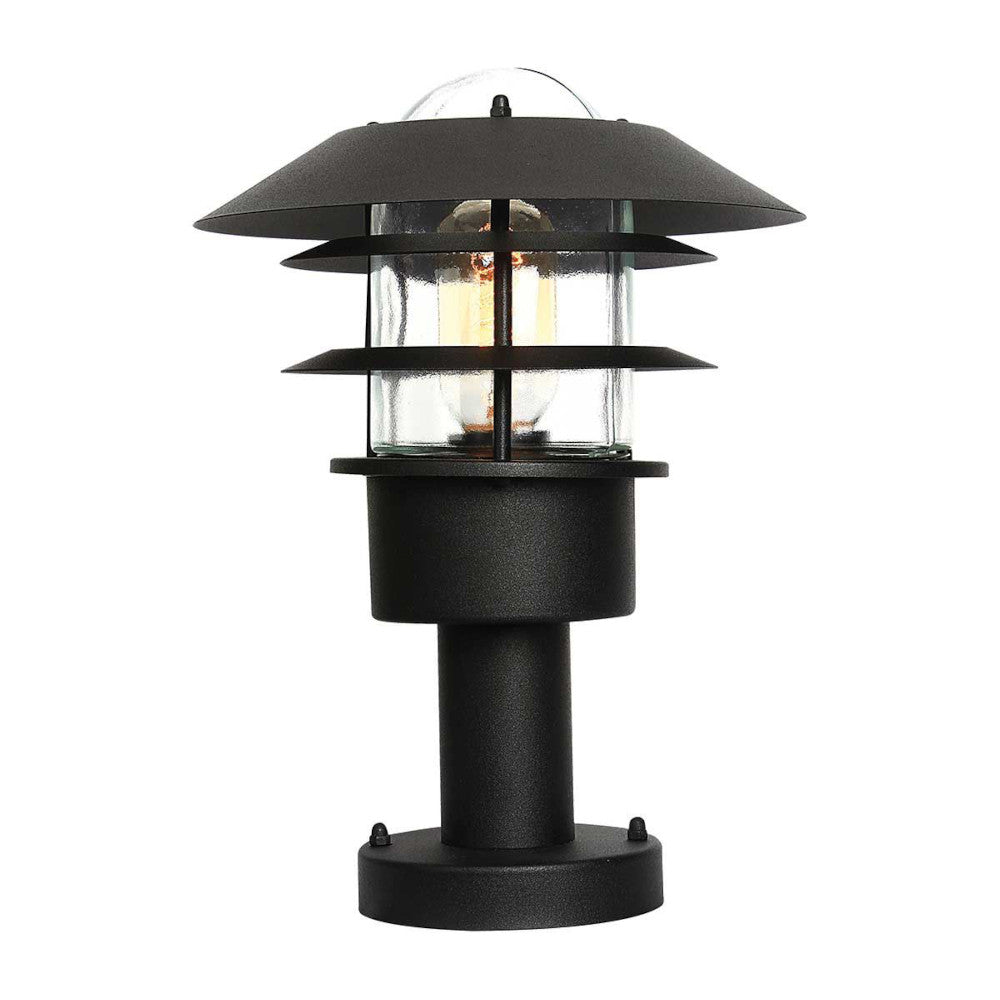 'Garrowby' Contemporary Black Pillar Light