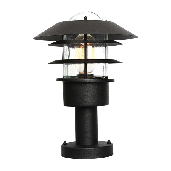 'Garrowby' Contemporary Black Pillar Light