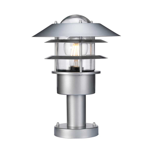 'Garrowby' Contemporary Silver Pillar Light