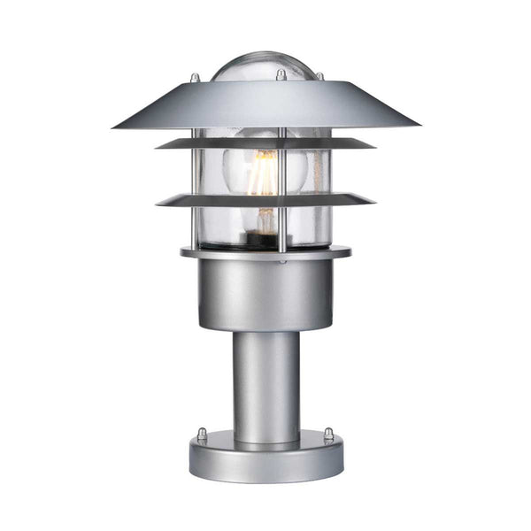 'Garrowby' Contemporary Silver Pillar Light