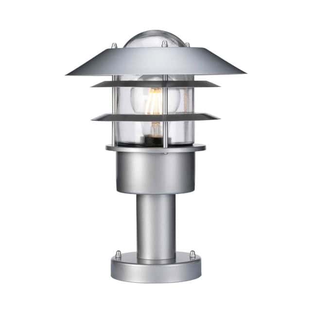 'Garrowby' Contemporary Silver Pillar Light - thumbnail