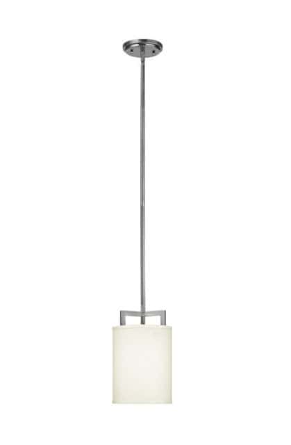 'Gawsworth' Modern Antique Nickel Pendant Light - thumbnail