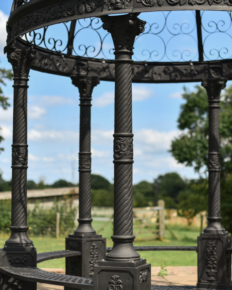 Black ornate columns