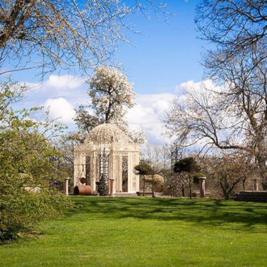 Gazebo placed in a garden setting 