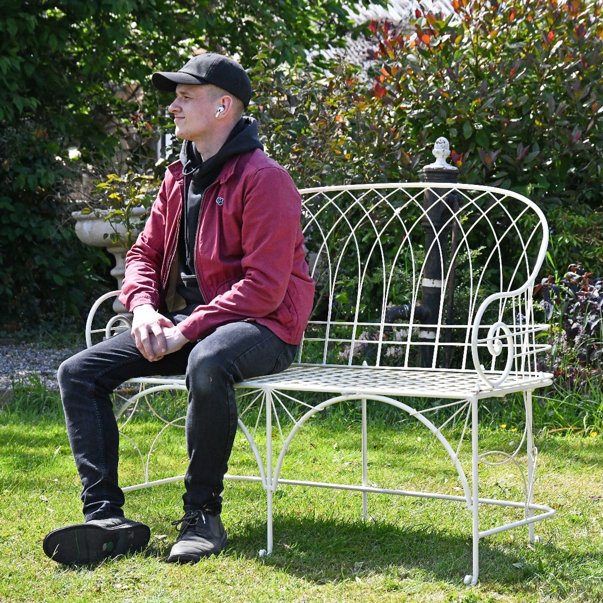 The Arch Wrought Iron Garden Bench