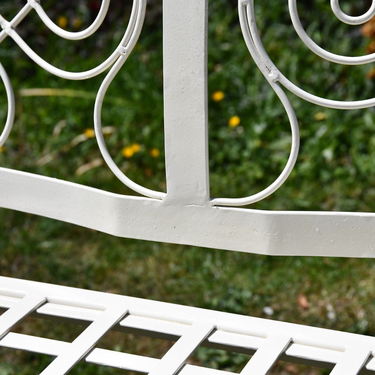 Close up of metal frame 