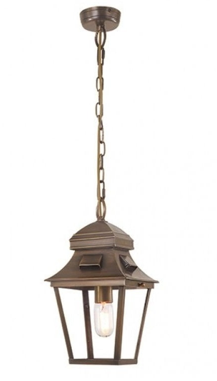 Georgian Antique Brass Chain Lantern