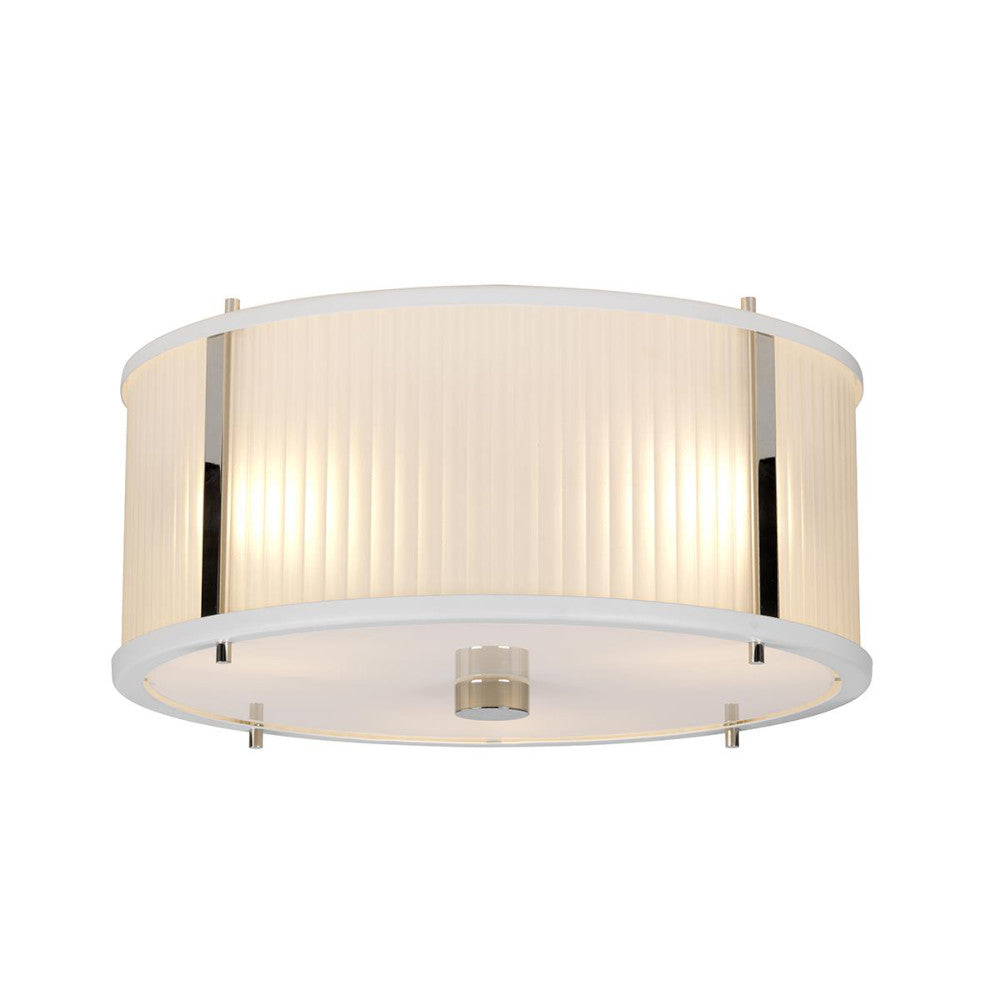 The 'Gileston' White pendant light at its minimum height