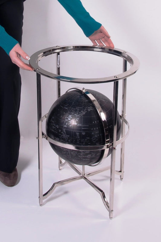 Globe coffee table for saloon bar