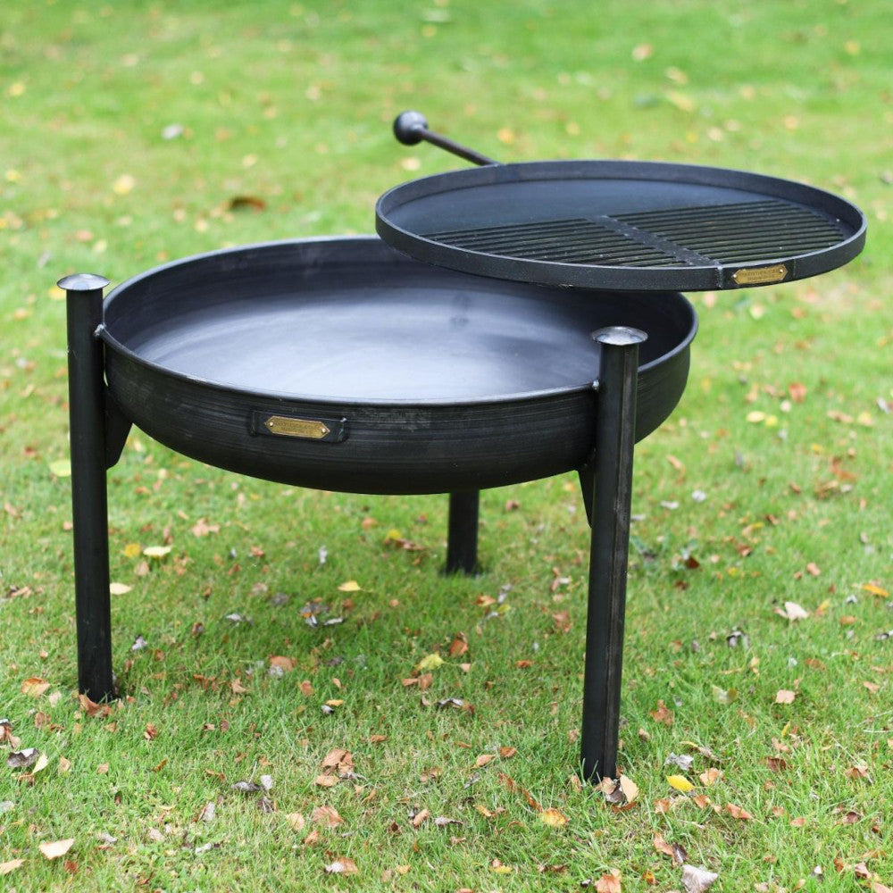 'Glynn' Elevated Fire Pit And Barbecue Swing Arm 