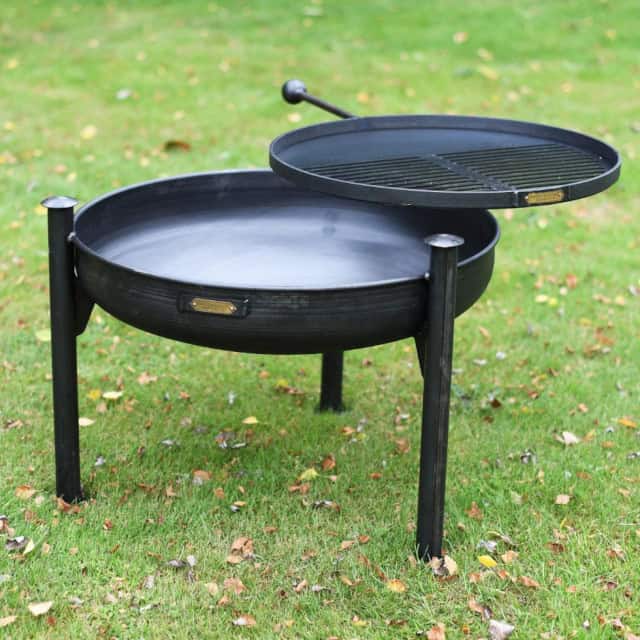 'Glynn' Elevated Fire Pit And Barbecue Swing Arm - thumbnail