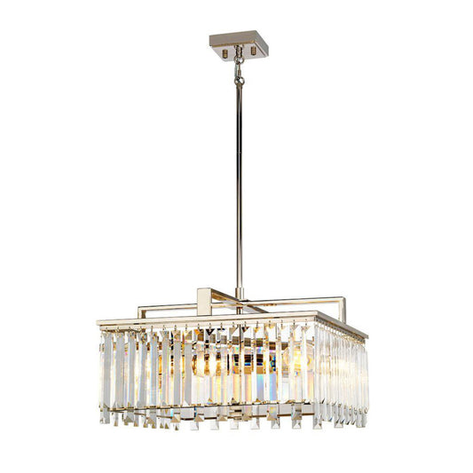 'Gosfield' Four Light Large Polished Nickel Chandelier