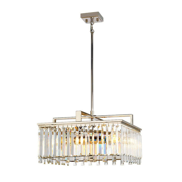 'Gosfield' Four Light Large Polished Nickel Chandelier