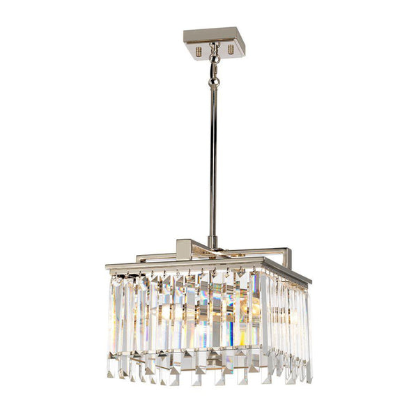 'Gosfield' Four Light Small Polished Nickel Chandelier