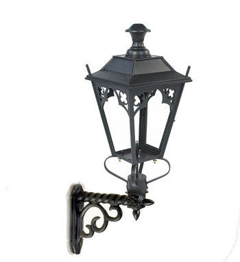 Gothic garden wall light on simple bracket