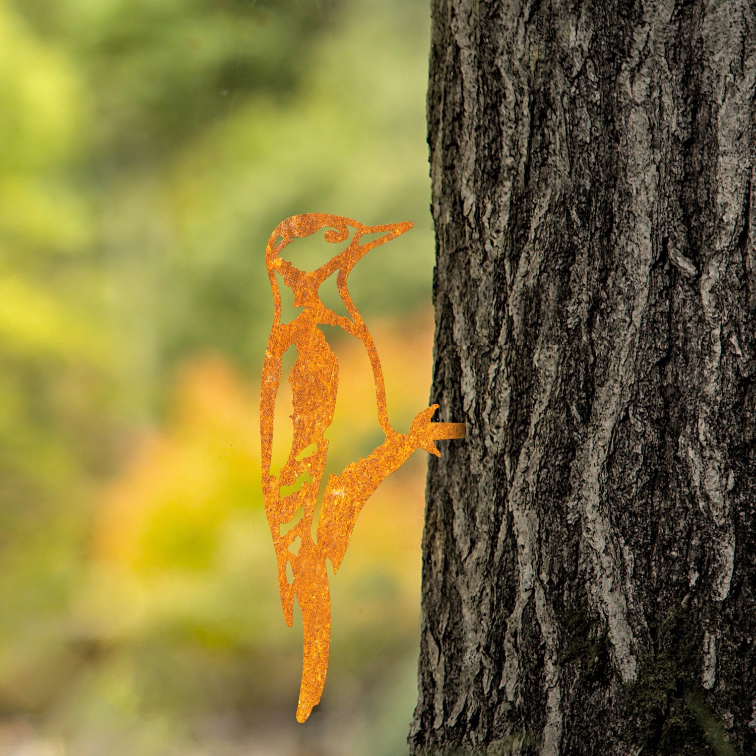 The rustic woodpecker inserted into a tree