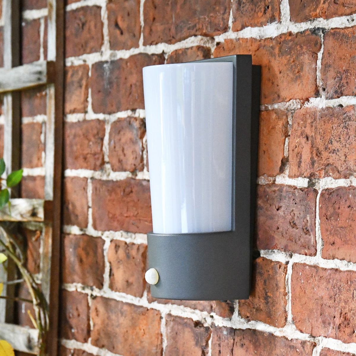 Grey Modern Flush Wall Light With PIR Sensor