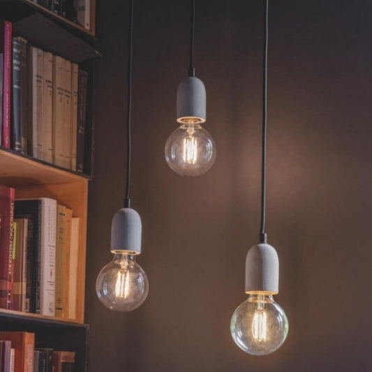 Grey Three Holder Modern Cluster Ceiling Light by Garden Trading