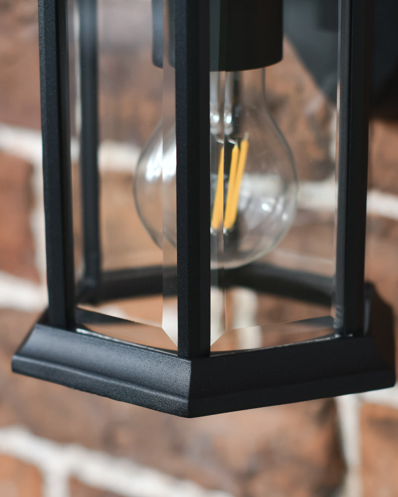Close up of the clear glass panes 