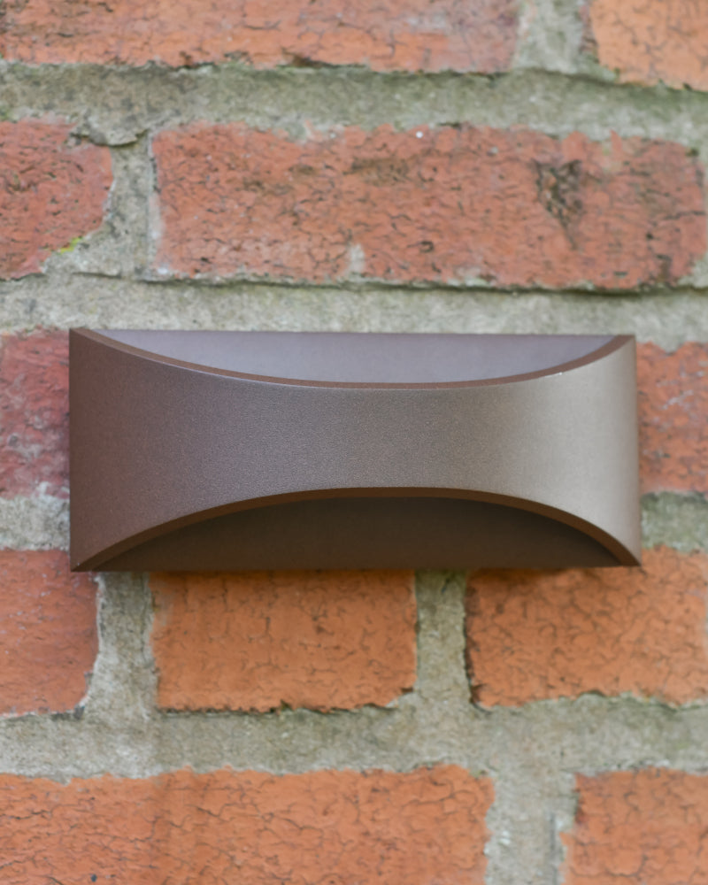 Front view of the flush fit wall light
