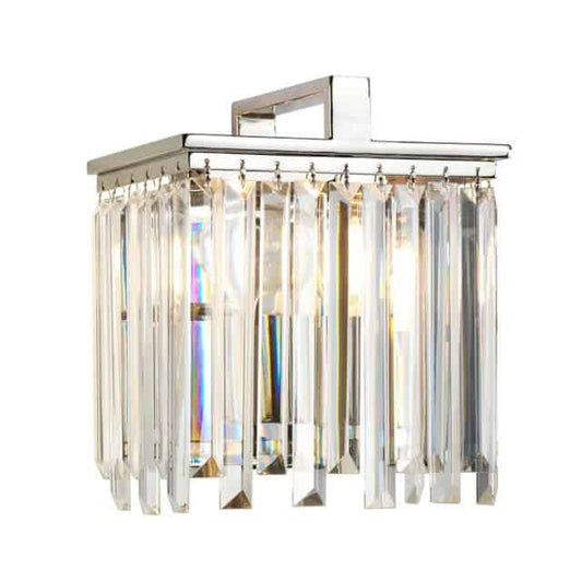 'Hadleigh' Polished Nickel Square Wall Light - thumbnail
