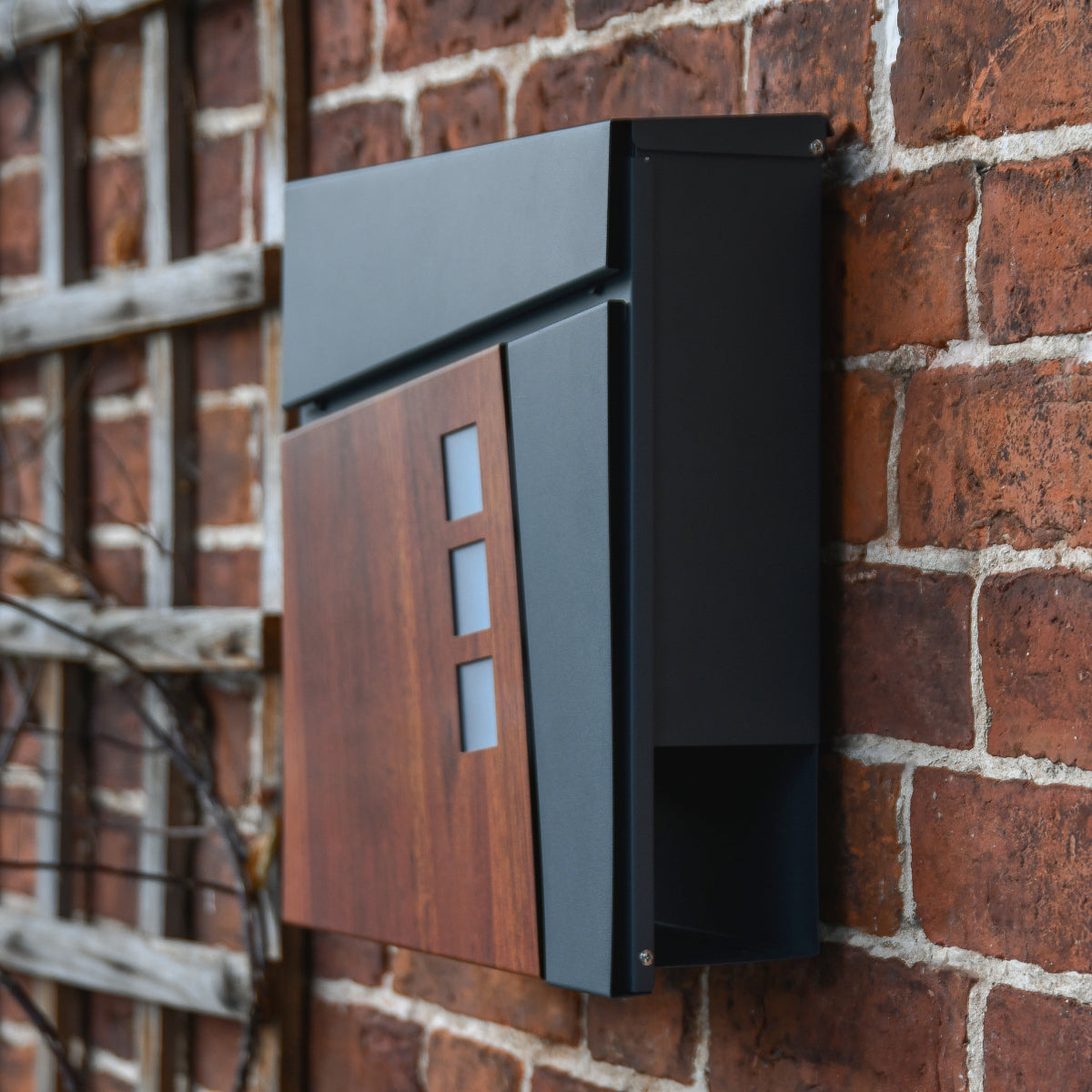 Angled view of the 'Haines' post box