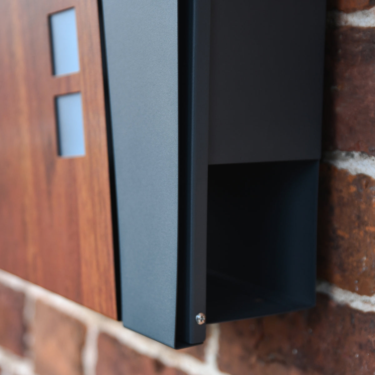 Close up of the newspaper holder