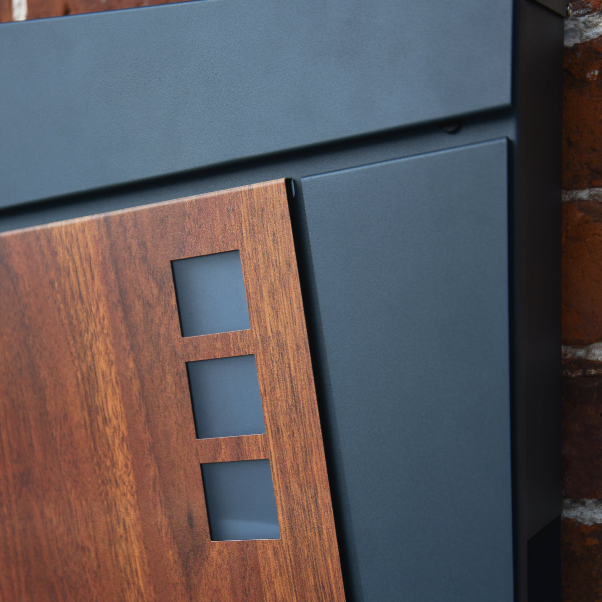 Close up of the wood panelling