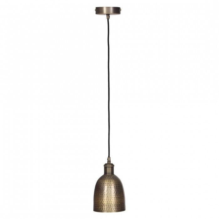 Hammered Brass Hanging Pendant Light