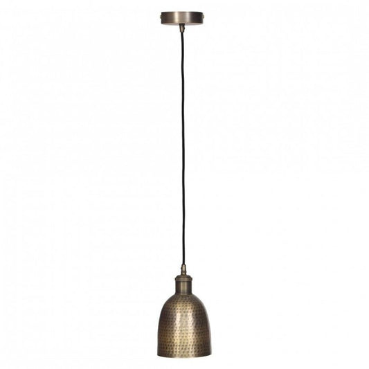Hammered Brass Hanging Pendant Light