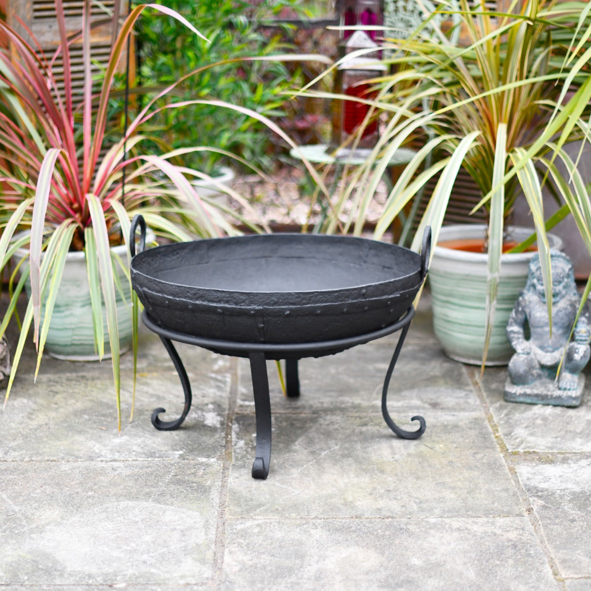 60cm Diameter Wrought Iron Kadai Fire Bowl