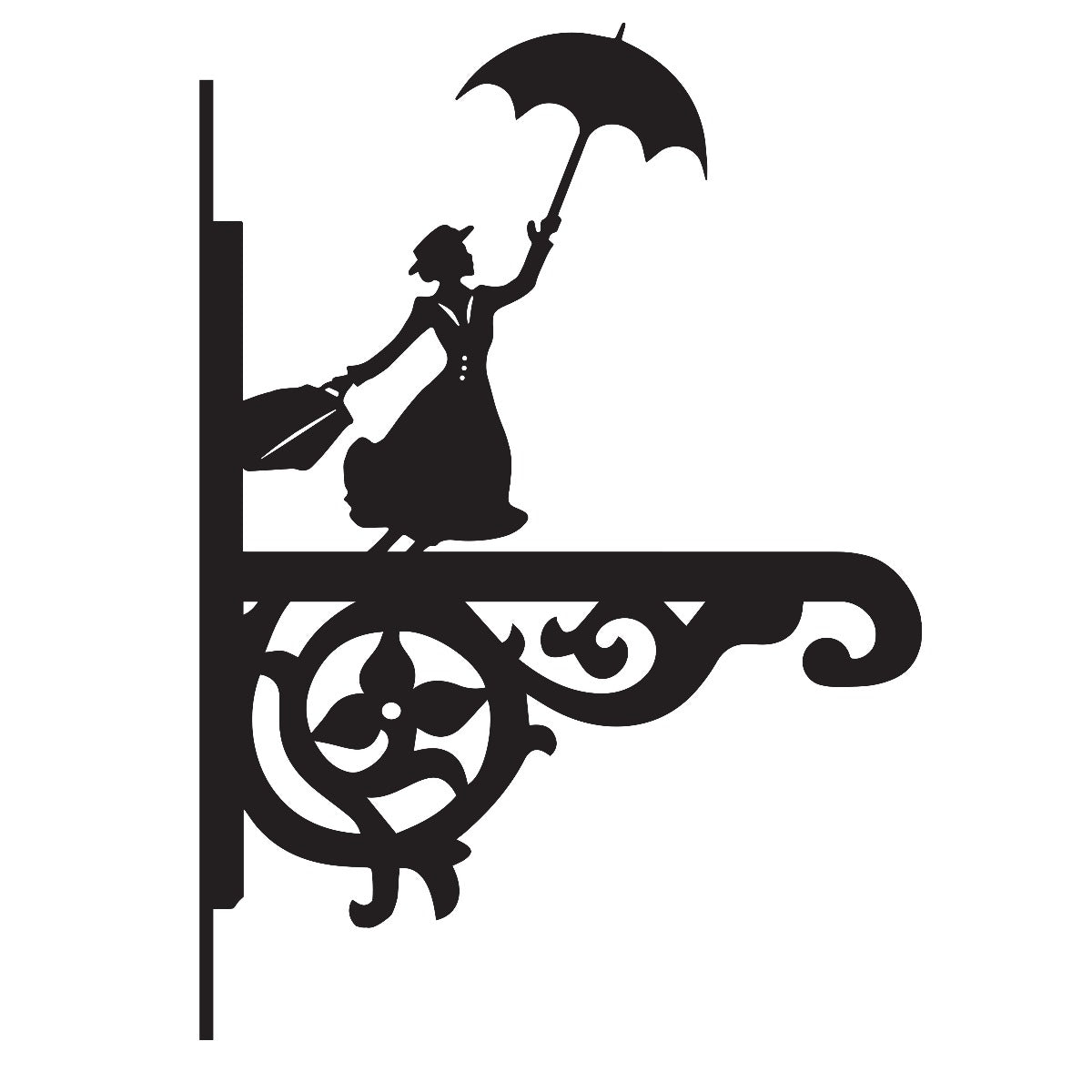"Mary Poppins" Ornate Garden Hanging Basket Bracket